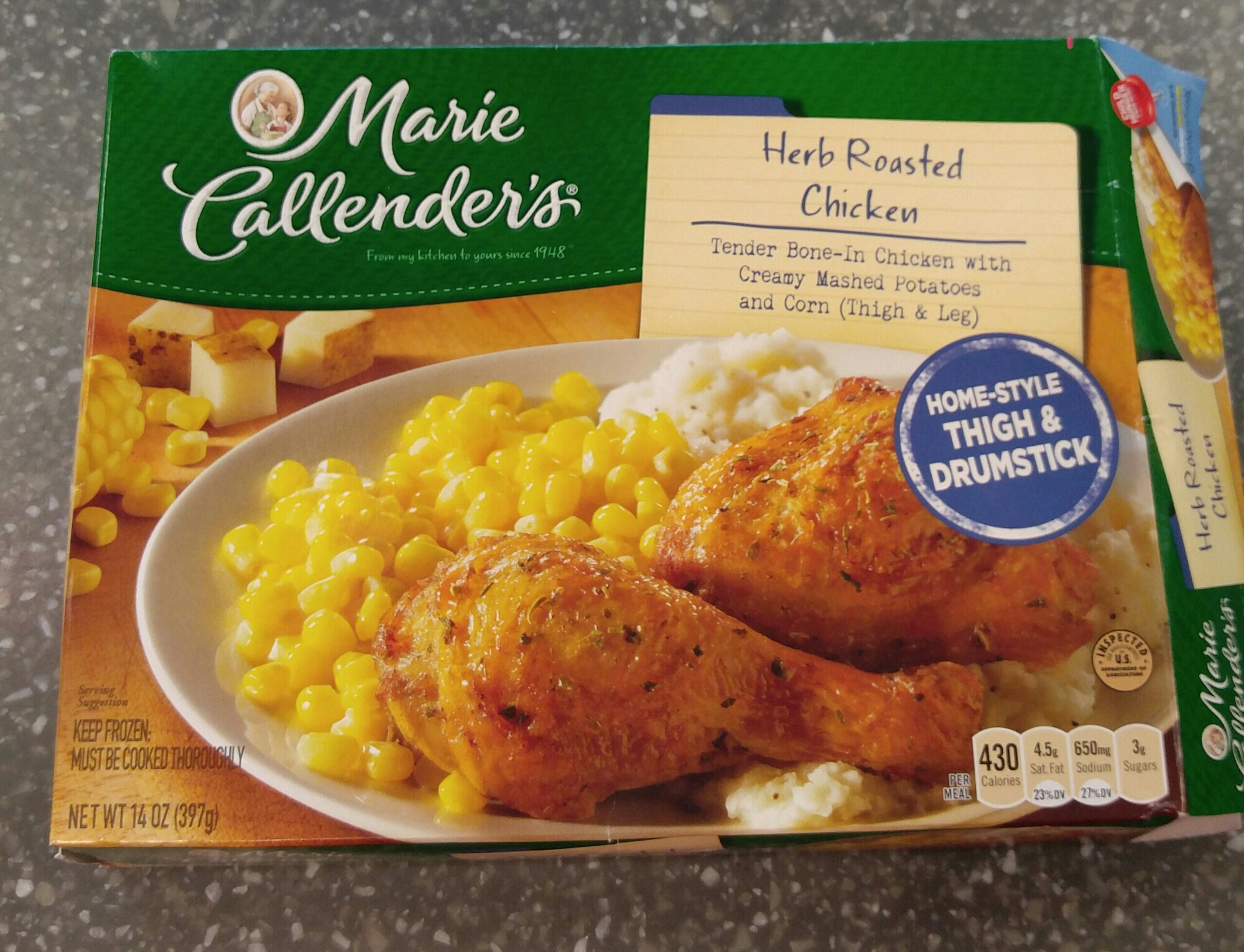 Marie Callenders Herb Roasted Chicken Frozen Meal Redneck Food Rambles